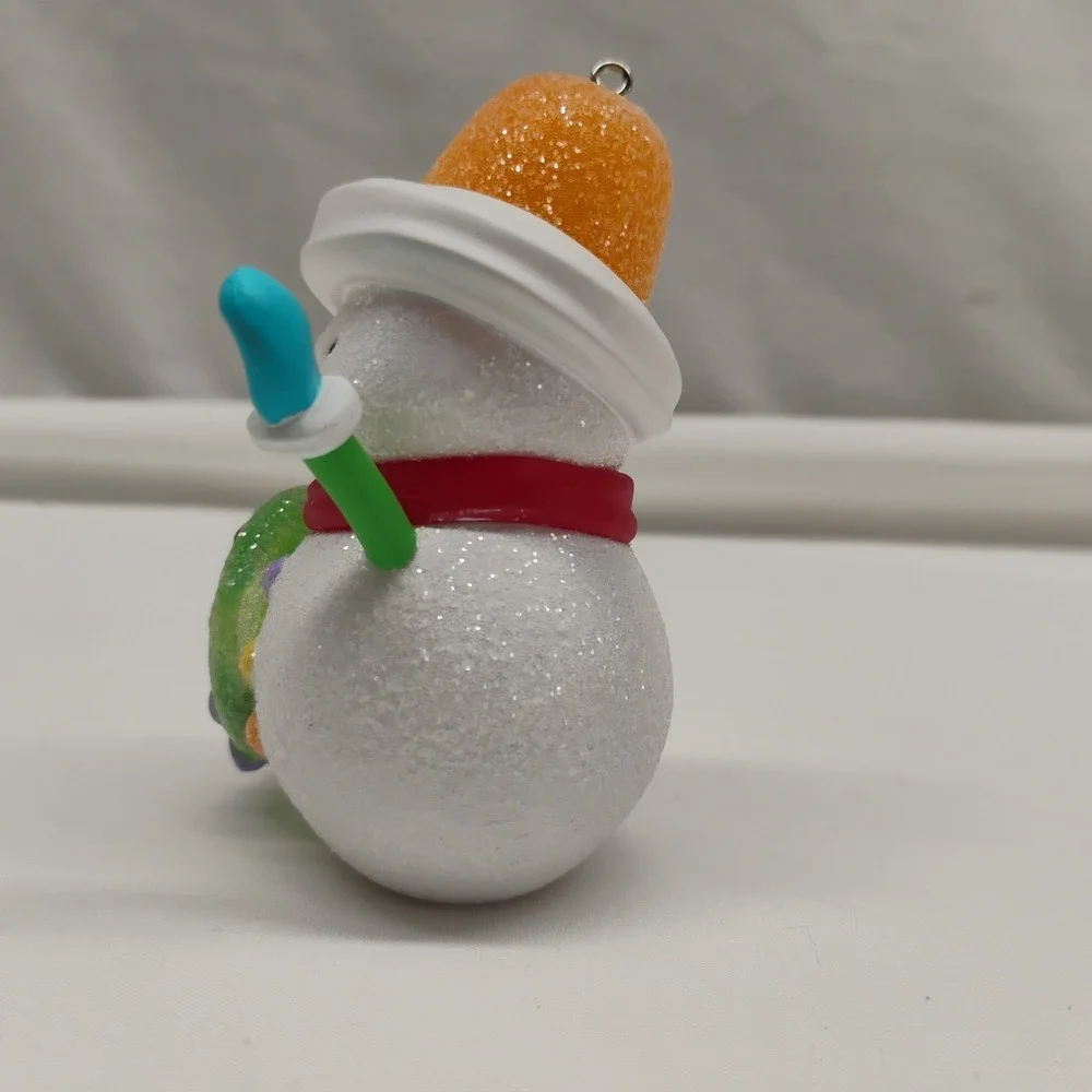 NOS Hallmark Keepsake SWEET‎ SNOWMAN Christmas Tree Ornament Gumdrop